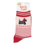 Scottish Terriers Bamboo Dog Socks Striped Women's Red, thumbnail 2 of 3