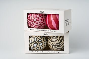 Duo Of Baubles In Swedish Design Filled With Swedish Candy, 2 of 12