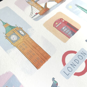 Landmarks Of London Print, 2 of 6