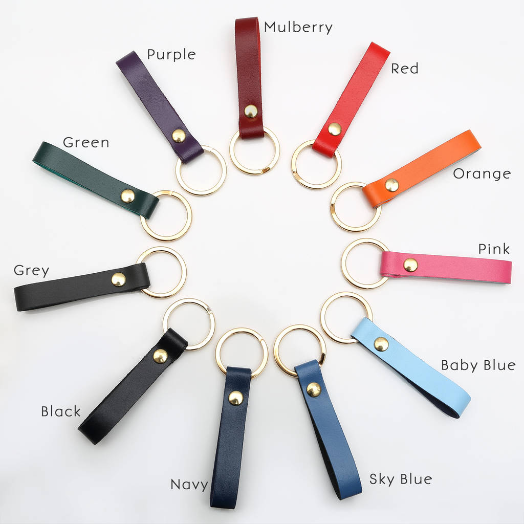 Personalised Leather Loop Keyring By Hurleyburley | notonthehighstreet.com