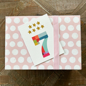 Mini Gold Star Number Seven Card, 4 of 5