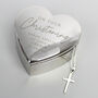 Personalised Christening Trinket Box And Cross Necklace, thumbnail 1 of 5