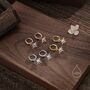 Moonstone Starburst Huggie Hoop Earrings, thumbnail 6 of 10