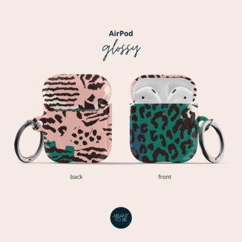 Wild Print Air Pod Case With Keychain, 3 of 5