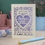 On Your Engagement Personalised Paper Cut Card, thumbnail 6 of 7
