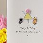 Personalised 'Button Pet' Handmade Birthday Card, thumbnail 1 of 6