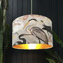 Bird Song Heron Lampshade In Bone With Gold Lining, thumbnail 2 of 9