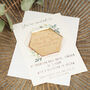 Botanical Hexagon Wedding Invitation Magnet, thumbnail 1 of 5