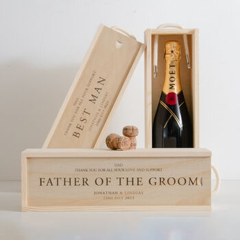 Personalised Wedding Role Landscape Bottle Box, 5 of 12