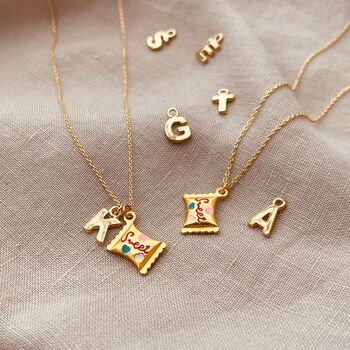 Personalised Gold Plated Sweet Candy Wrapper Necklace, 3 of 5