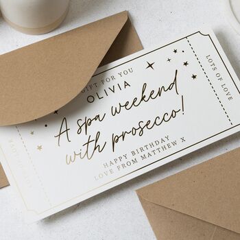 Personalised Spa Weekend Gift Voucher For Her Birthday, 4 of 9