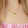 Personalised Star And Birthstone Milestone Birthday Necklace, thumbnail 3 of 11