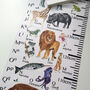 Personalised Abc Animal Alphabet Height Chart, thumbnail 3 of 5