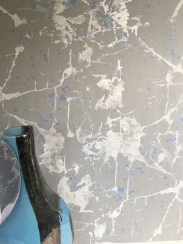 Tie Dye Marble Wallpaper Grey / Blue, 7 of 8