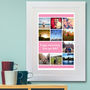 Personalised Colour Block Photo Message Framed Print, thumbnail 2 of 5