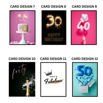 'Milestone Birthday' Personalised Treat And Cake Card, 3 of 7