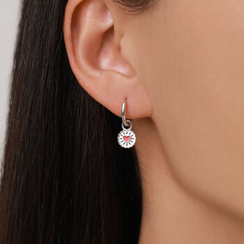 Sterling Silver Jam Biscuit Charm Hoop Earrings, 7 of 12