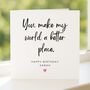 Personalised Better Place Birthday Card For Her Wife Girlfriend, thumbnail 1 of 8