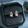 Sterling Silver Cute Snowman With Christmas Hat Stud Earrings, thumbnail 3 of 11