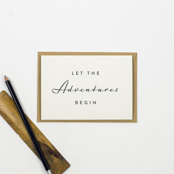 'Let The Adventures Begin' Card, 2 of 3