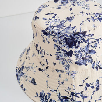 Beth Bucket Hat Blooming Toile Blue, 4 of 4