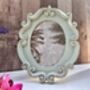 Oval Green Painted Photo Frame 5x6 Inch Vintage Style Home Decor, thumbnail 4 of 8