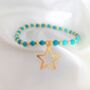 Star Charm Turquoise And Gold Vermeil Beaded Bracelet, thumbnail 8 of 8