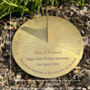 Golden Anniversary Personalised Sundial Engraved Brass, thumbnail 8 of 9