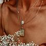 Magdalene Medal And Cross Double Pendant Necklace Ss, thumbnail 1 of 2