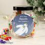 Personalised Christmas Snowman Jar Of Sweets, thumbnail 1 of 2