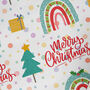 Christmas Rainbow Tree Wrapping Paper Roll Or Folded, thumbnail 2 of 2
