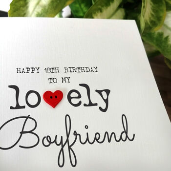 Personalised 18th Birthday Card For Special Boyfriend, Handmade Card, 2 of 4