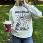 More Espresso Less Depresso Slogan Sweatshirt, thumbnail 1 of 6