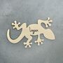 Personalised Wooden Gecko Lizard Bedroom Door Name Sign, thumbnail 1 of 6