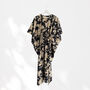 Black Long 100% Cotton Kaftan, thumbnail 3 of 7