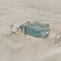 Raw Aquamarine Sterling Silver Pendant Necklace, thumbnail 4 of 6