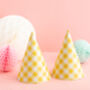 Pastel Gingham Party Hats, thumbnail 2 of 5