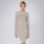 Cleo Oatmeal Two Tone Ribbed Knit Dress, thumbnail 1 of 3