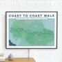 Personalised Wainwright's Coast To Coast Walk Map Print, thumbnail 4 of 10