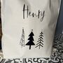 Personalised Scandi Style Trees Christmas Sack, thumbnail 2 of 3