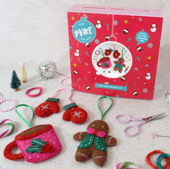 'Cosy Christmas' Felt Decoration Craft Kit, 3 of 3