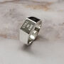 Custom Engraved Square Silver Signet Ring, thumbnail 7 of 12