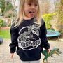 Three Rex Dino Sweatshirt In Black, thumbnail 1 of 6