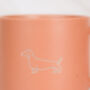 Dachshund Engraved Apricot Ceramic Tea/ Coffee Mug, thumbnail 2 of 3