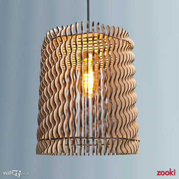 Zooki 32 'Vellamo' Wooden Pendant Light, 2 of 9