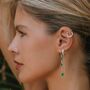 Esmera Green Onyx Sterling Silver Threader Earrings, thumbnail 6 of 9