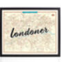 Londoner | 1947 Limited Edition Map Screen Print, thumbnail 2 of 4