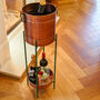 Burnished Copper Free Standing Ice Bucket, thumbnail 3 of 7