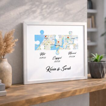Wedding Anniversary Gifts Couples Love Story Print, 5 of 6