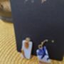 Blue Kintsugi Drop Earrings, thumbnail 2 of 2